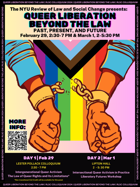 2024 Colloquium: Queer Liberation Beyond the Law: Past, Present, and Future