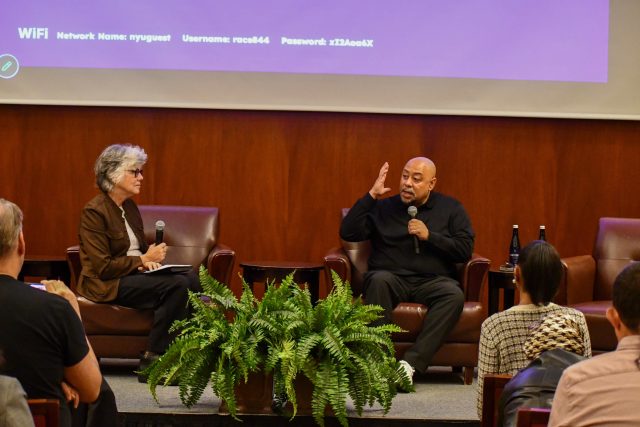 Panelists Robin Dahlberg and Raymond Santana Jr. in conversation for the session entitled "Breaking Point: False Confessions and Wrongful Conviction."